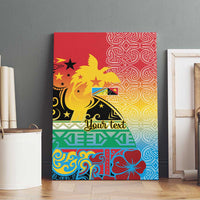 Personalised Torba PNG Day Canvas Wall Art Oro Tapa Pattern - Polynesian Pride