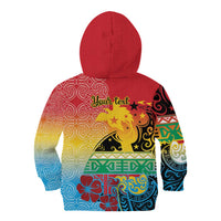 Personalised Torba PNG Day Kid Hoodie Oro Tapa Pattern - Polynesian Pride