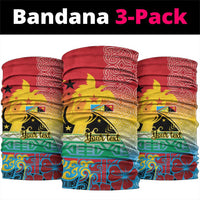 Personalised Torba PNG Day Neck Gaiter Oro Tapa Pattern - Polynesian Pride