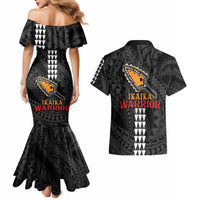 Aloha Spirit Ikaika Warrior Helmet Couples Matching Mermaid Dress and Hawaiian Shirt