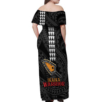 Aloha Spirit Ikaika Warrior Helmet Off Shoulder Maxi Dress