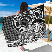Koa Ikaika Warrior Helmet with Shark Sarong Black Kakau Style