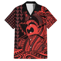 Koa Ikaika Warrior Helmet with Shark Family Matching Puletasi and Hawaiian Shirt Red Kakau Style