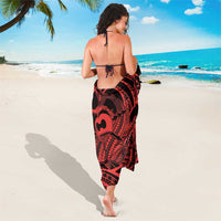 Koa Ikaika Warrior Helmet with Shark Sarong Red Kakau Style