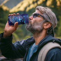 North Island Kokako and South Island Kokako 4 in 1 Can Cooler Tumbler New Zealand Native Bird with Galaxy Vibe