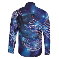 North Island Kokako and South Island Kokako Family Matching Tank Maxi Dress and Hawaiian Shirt New Zealand Native Bird with Galaxy Vibe