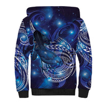 North Island Kokako and South Island Kokako Sherpa Hoodie New Zealand Native Bird with Galaxy Vibe