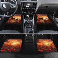 ANZAC Day Film Reel Lest We Forget Car Mats Australia NZ Memorial LT9 Set 4pcs Red - Polynesian Pride