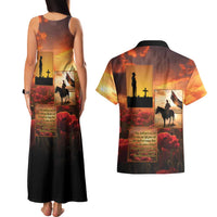 ANZAC Day Film Reel Lest We Forget Couples Matching Tank Maxi Dress and Hawaiian Shirt Australia NZ Memorial