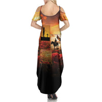 ANZAC Day Film Reel Lest We Forget Family Matching Summer Maxi Dress and Hawaiian Shirt Australia NZ Memorial