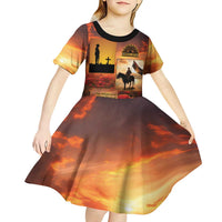 ANZAC Day Film Reel Lest We Forget Kid Short Sleeve Dress Australia NZ Memorial LT9 - Polynesian Pride
