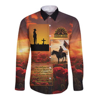 ANZAC Day Film Reel Lest We Forget Long Sleeve Button Shirt Australia NZ Memorial