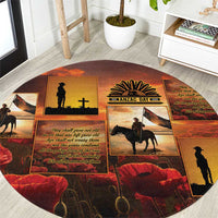 ANZAC Day Film Reel Lest We Forget Round Carpet Australia NZ Memorial LT9 Red - Polynesian Pride