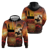ANZAC Day Film Reel Lest We Forget Zip Hoodie Australia NZ Memorial