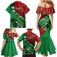 Personalised Cook Islands ANZAC 1915-2026 Filmstrip Family Matching Mermaid Dress and Hawaiian Shirt Lest We Forget 25 April