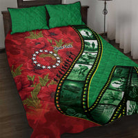 Personalised Cook Islands ANZAC 1915-2026 Filmstrip Quilt Bed Set Lest We Forget 25 April