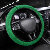 Cook Islands ANZAC 1915-2026 Filmstrip Steering Wheel Cover Lest We Forget 25 April LT9 Universal Fit Green - Polynesian Pride
