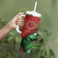 Personalised Cook Islands ANZAC 1915-2026 Filmstrip Tumbler With Handle Lest We Forget 25 April LT9 - Polynesian Pride