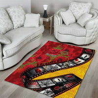 Personalised Niue ANZAC 1915-2026 Filmstrip Area Rug Lest We Forget 25 April