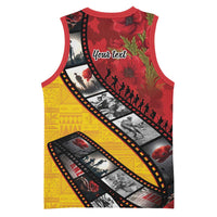 Personalised Niue ANZAC 1915-2026 Filmstrip Basketball Jersey Lest We Forget 25 April