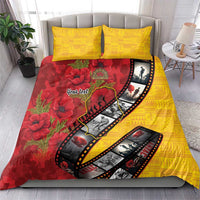 Personalised Niue ANZAC 1915-2026 Filmstrip Bedding Set Lest We Forget 25 April LT9 - Polynesian Pride