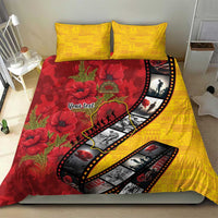 Personalised Niue ANZAC 1915-2026 Filmstrip Bedding Set Lest We Forget 25 April LT9 - Polynesian Pride