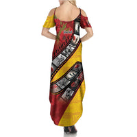 Personalised Niue ANZAC 1915-2026 Filmstrip Family Matching Summer Maxi Dress and Hawaiian Shirt Lest We Forget 25 April LT9 - Polynesian Pride