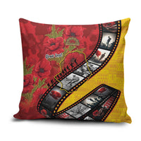 Personalised Niue ANZAC 1915-2026 Filmstrip Pillow Cover Lest We Forget 25 April LT9 Gold - Polynesian Pride