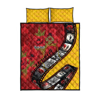 Personalised Niue ANZAC 1915-2026 Filmstrip Quilt Bed Set Lest We Forget 25 April