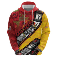 Personalised Niue ANZAC 1915-2026 Filmstrip Zip Hoodie Lest We Forget 25 April