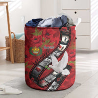 Personalised Tonga ANZAC 1915-2026 Filmstrip Laundry Basket Lest We Forget 25 April LT9 Red - Polynesian Pride