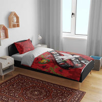Personalised Tonga ANZAC 1915-2026 Filmstrip Bedding Set Lest We Forget 25 April