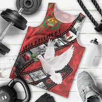 Personalised Tonga ANZAC 1915-2026 Filmstrip Men Tank Top Lest We Forget 25 April