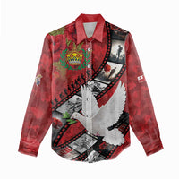 Personalised Tonga ANZAC 1915-2026 Filmstrip Women Casual Shirt Lest We Forget 25 April