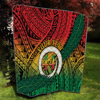 Personalised Vanuatu Yumi 44th Indipendens Dei Quilt Vanuatuan Broad Tusk with Polynesian Tribal