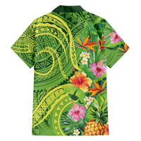 Polynesian Tribal Flower Tattoo Hawaiian Shirt Special Lime Green Vibe LT9 - Polynesian Pride