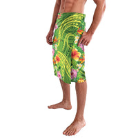Polynesian Tribal Flower Tattoo Lavalava Special Lime Green Vibe
