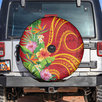 Polynesian Tribal Flower Tattoo Spare Tire Cover Special Vermilion Vibe
