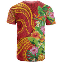 Polynesian Tribal Flower Tattoo T Shirt Special Vermilion Vibe