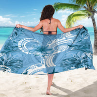 Polynesian Hibiscus Flower Tribal Sarong Blue Color LT9 - Polynesian Pride