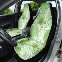 Polynesian Hibiscus Flower Tribal Car Seat Cover Lime Green Color