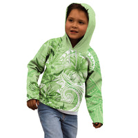 Polynesian Hibiscus Flower Tribal Kid Hoodie Lime Green Color LT9 - Polynesian Pride