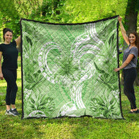 Polynesian Hibiscus Flower Tribal Quilt Lime Green Color LT9 - Polynesian Pride