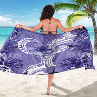 Polynesian Hibiscus Flower Tribal Sarong Violet Color LT9 - Polynesian Pride