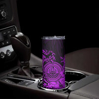 Purple Polynesian Tahiti Island Skinny Tumbler The Wave of Water