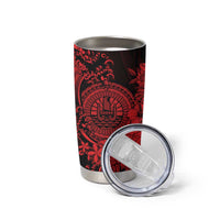 Red Polynesian Tahiti Island Tumbler Cup The Wave of Water