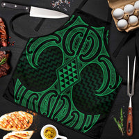 Kakariki Maori Ta Moko Poutama Art Apron LT9 Green - Polynesian Pride