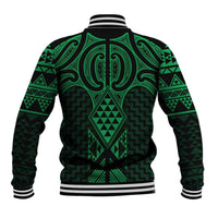 Kakariki Maori Ta Moko Poutama Art Baseball Jacket