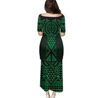 Kakariki Maori Ta Moko Poutama Art Family Matching Puletasi and Hawaiian Shirt