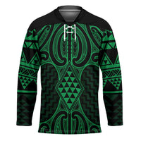 Kakariki Maori Ta Moko Poutama Art Hockey Jersey LT9 Unisex Green - Polynesian Pride
